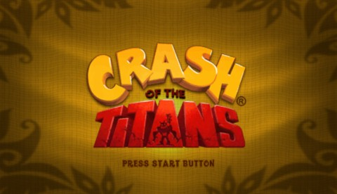 Crash of the Titans title screen for PSP